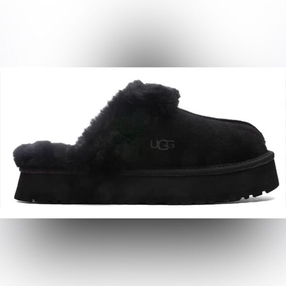 UGG DISQUETTE SLIPPER BLACK (W) Size 40 - Picture 2 of 7